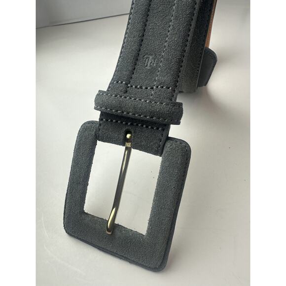 Lauren Ralph Lauren Genuine Leather Suede Graphite Gray Belt Size Large - Picture 5 of 9